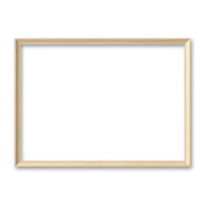 La cornice grezza 30×42 cm di traverso su fondo bianco