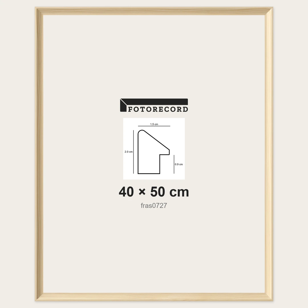 Cornici grezze fai-da-te 40x50 cm — Profilo sagomato 15x20 mm