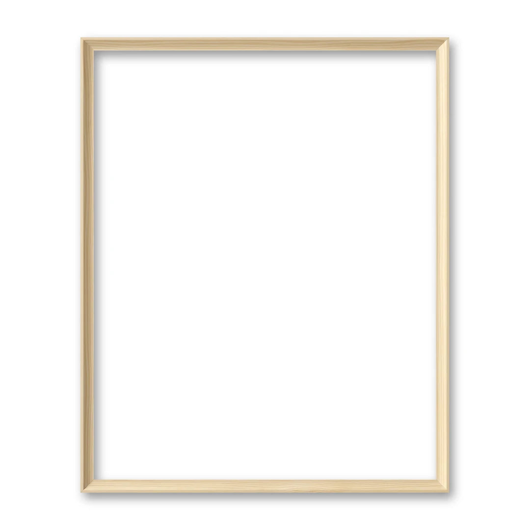 La cornice grezza 40×50 cm su fondo bianco