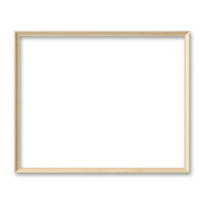 La cornice grezza 40×50 cm di traverso su fondo bianco
