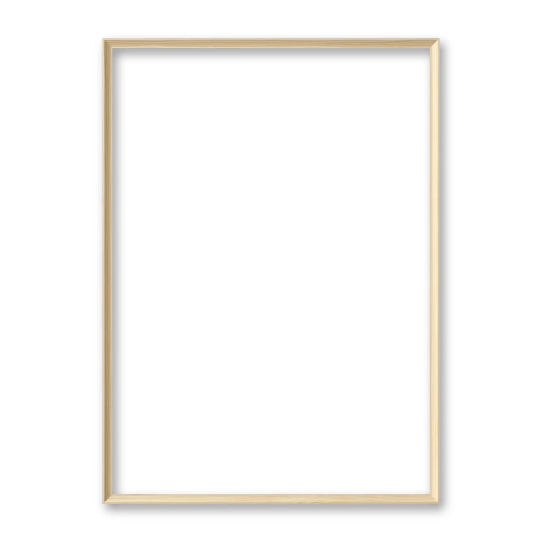 La cornice grezza 50×70 cm su fondo bianco