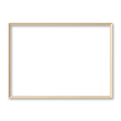 La cornice grezza 50×70 cm di traverso su fondo bianco