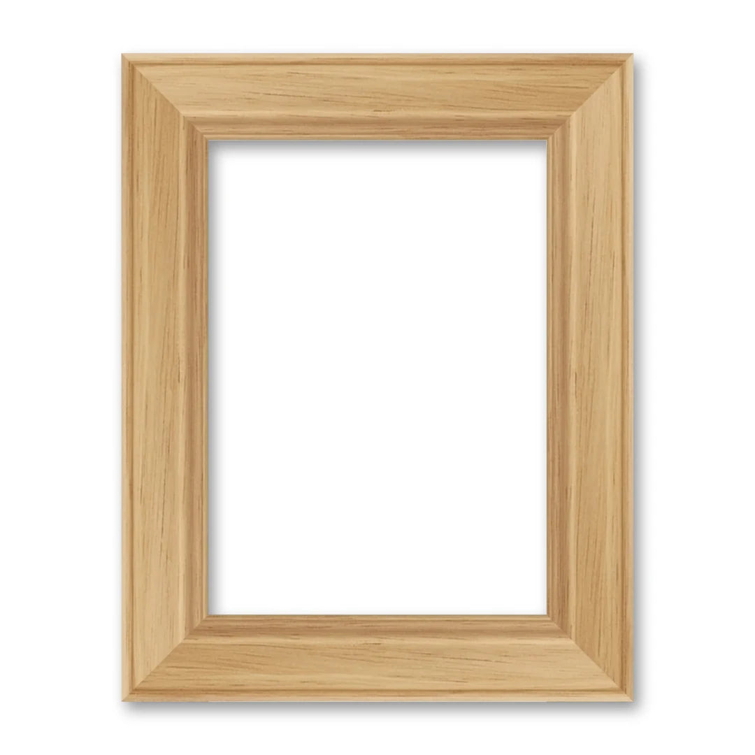 La cornice grezza 13×18 cm su fondo bianco