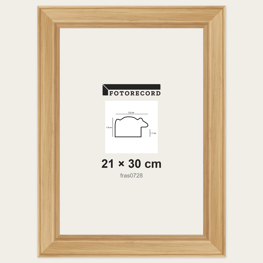 Cornici grezze fai-da-te 21x30 cm — Profilo sagomato 32x19 mm