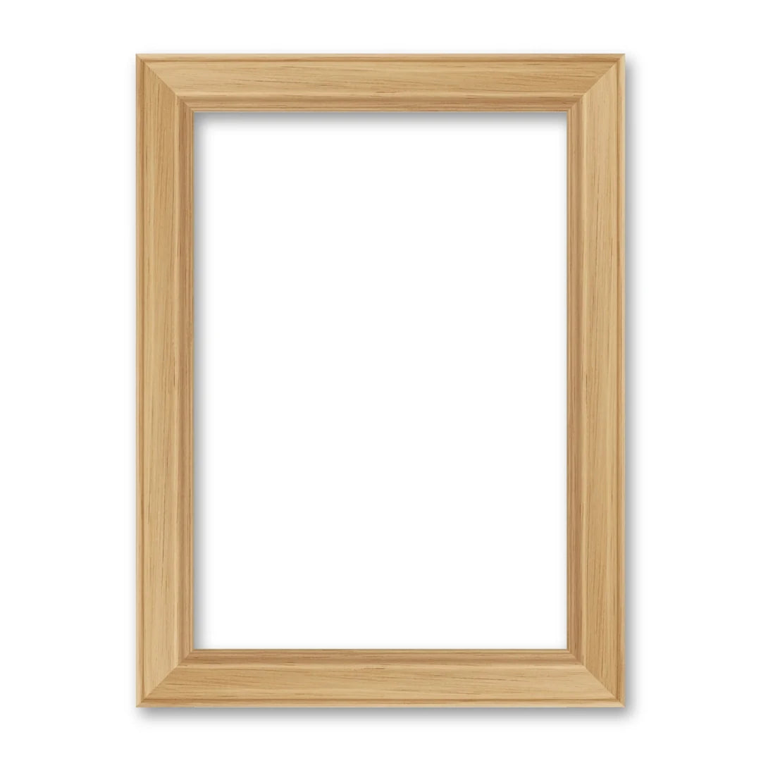La cornice grezza 21×30 cm su fondo bianco