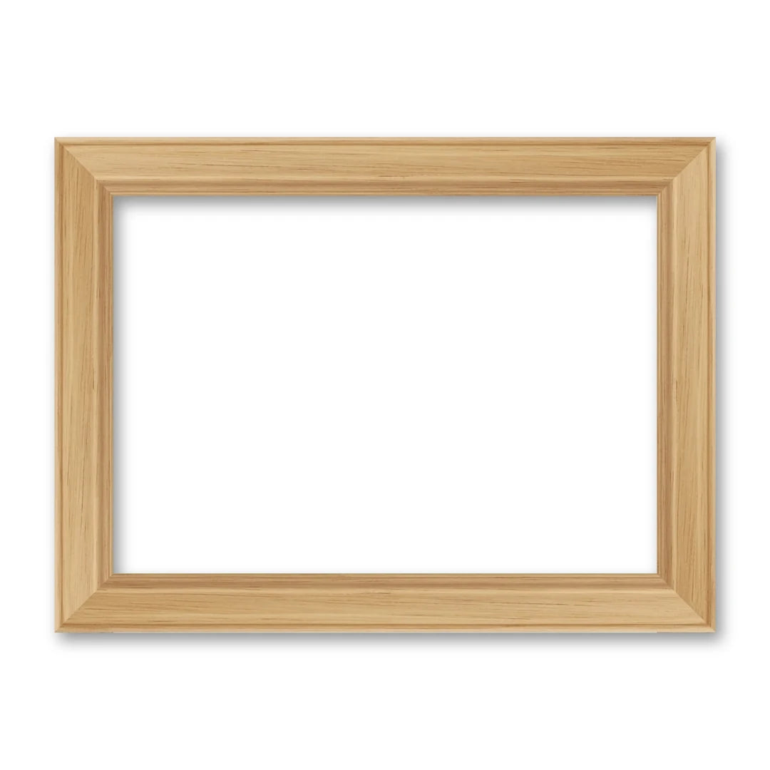 La cornice grezza 21×30 cm di traverso su fondo bianco