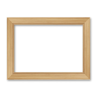 La cornice grezza 21×30 cm di traverso su fondo bianco