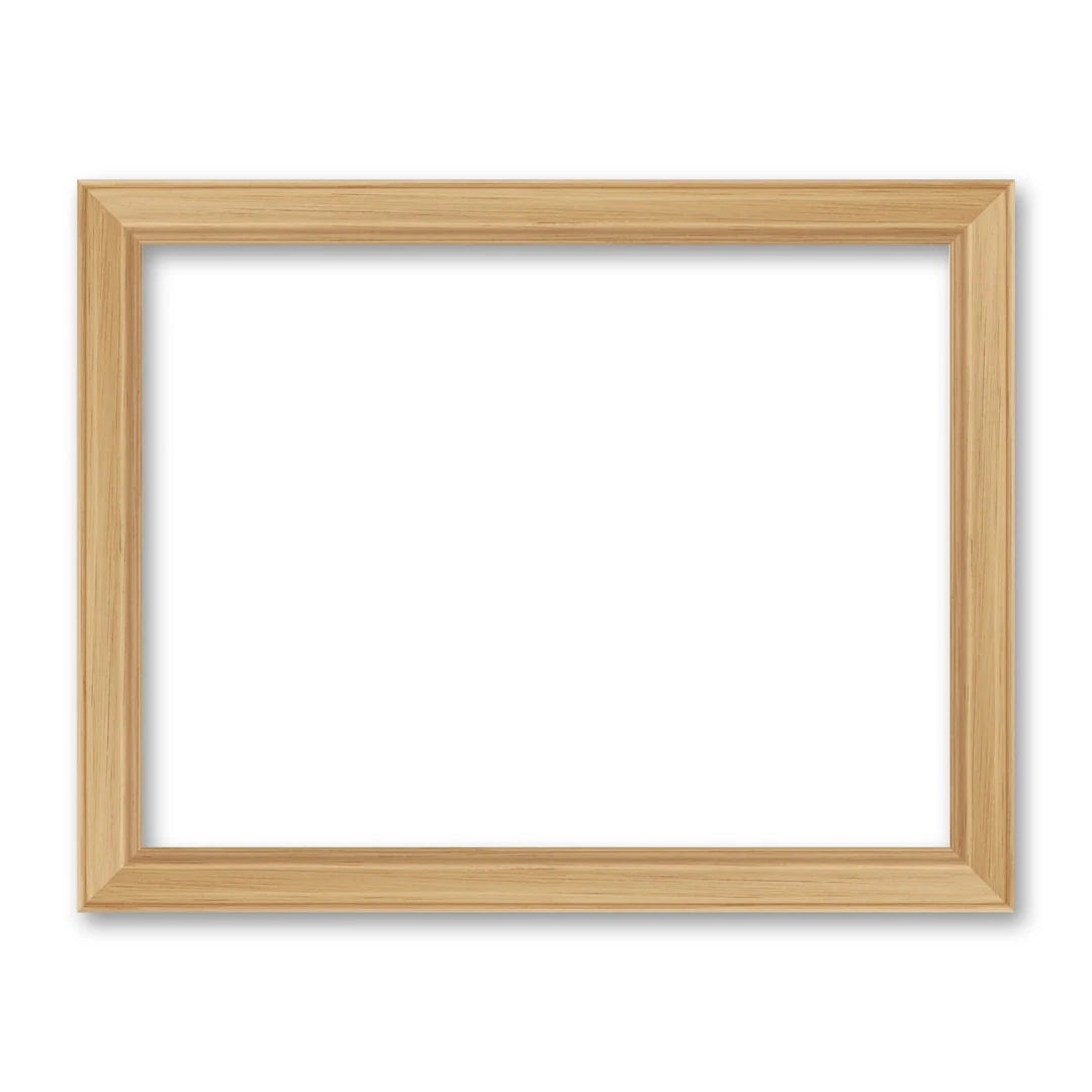 La cornice grezza 30×40 cm di traverso su fondo bianco