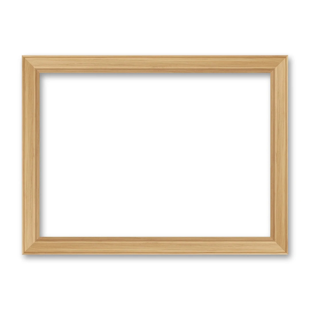 La cornice grezza 30×42 cm di traverso su fondo bianco