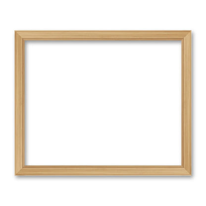 La cornice grezza 40×50 cm di traverso su fondo bianco