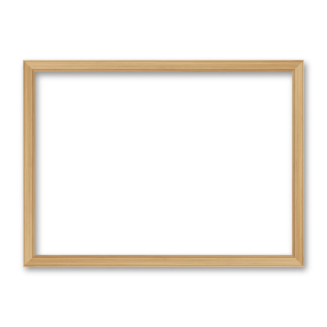 La cornice grezza 50×70 cm di traverso su fondo bianco