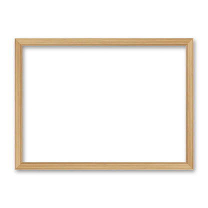La cornice grezza 50×70 cm di traverso su fondo bianco
