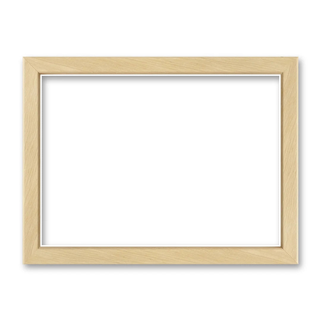 La cornice grezza 13×18 cm di traverso su fondo bianco