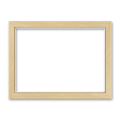 La cornice grezza 13×18 cm di traverso su fondo bianco