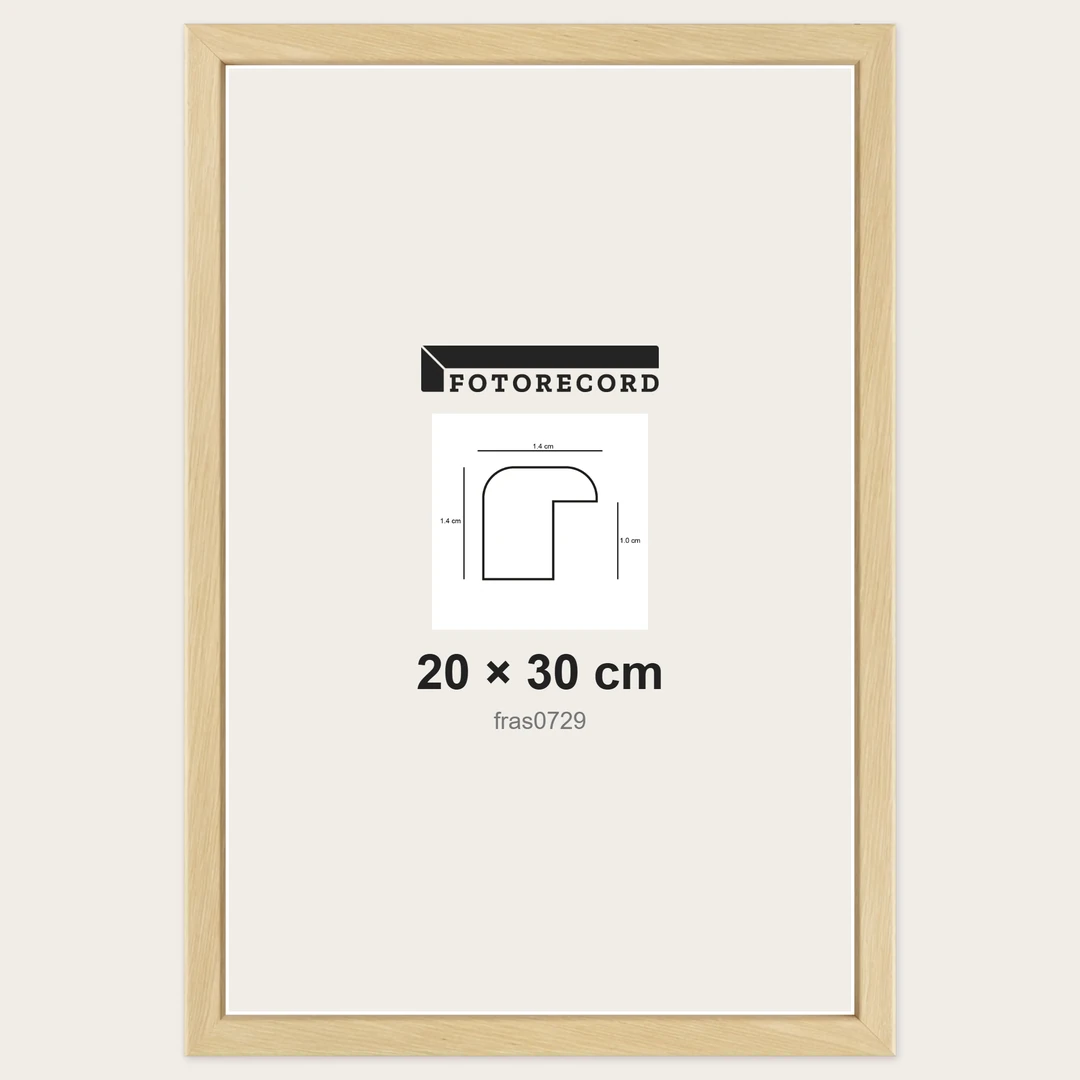 Cornici grezze fai-da-te 20x30 cm — Profilo sagomato 14x14 mm