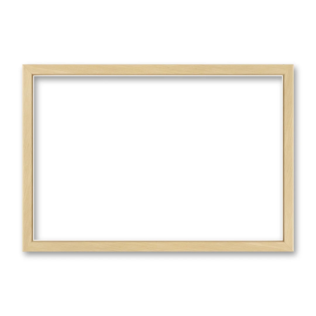 La cornice grezza 20×30 cm di traverso su fondo bianco