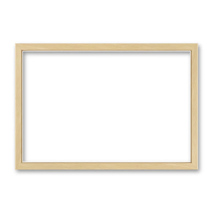 La cornice grezza 20×30 cm di traverso su fondo bianco