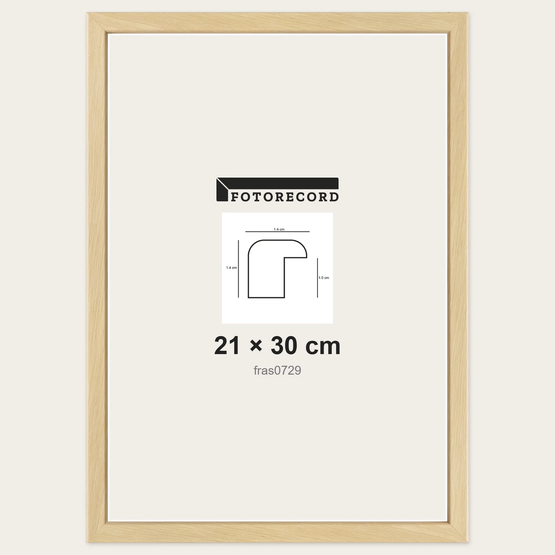 Cornici grezze fai-da-te 21x30 cm — Profilo sagomato 14x14 mm
