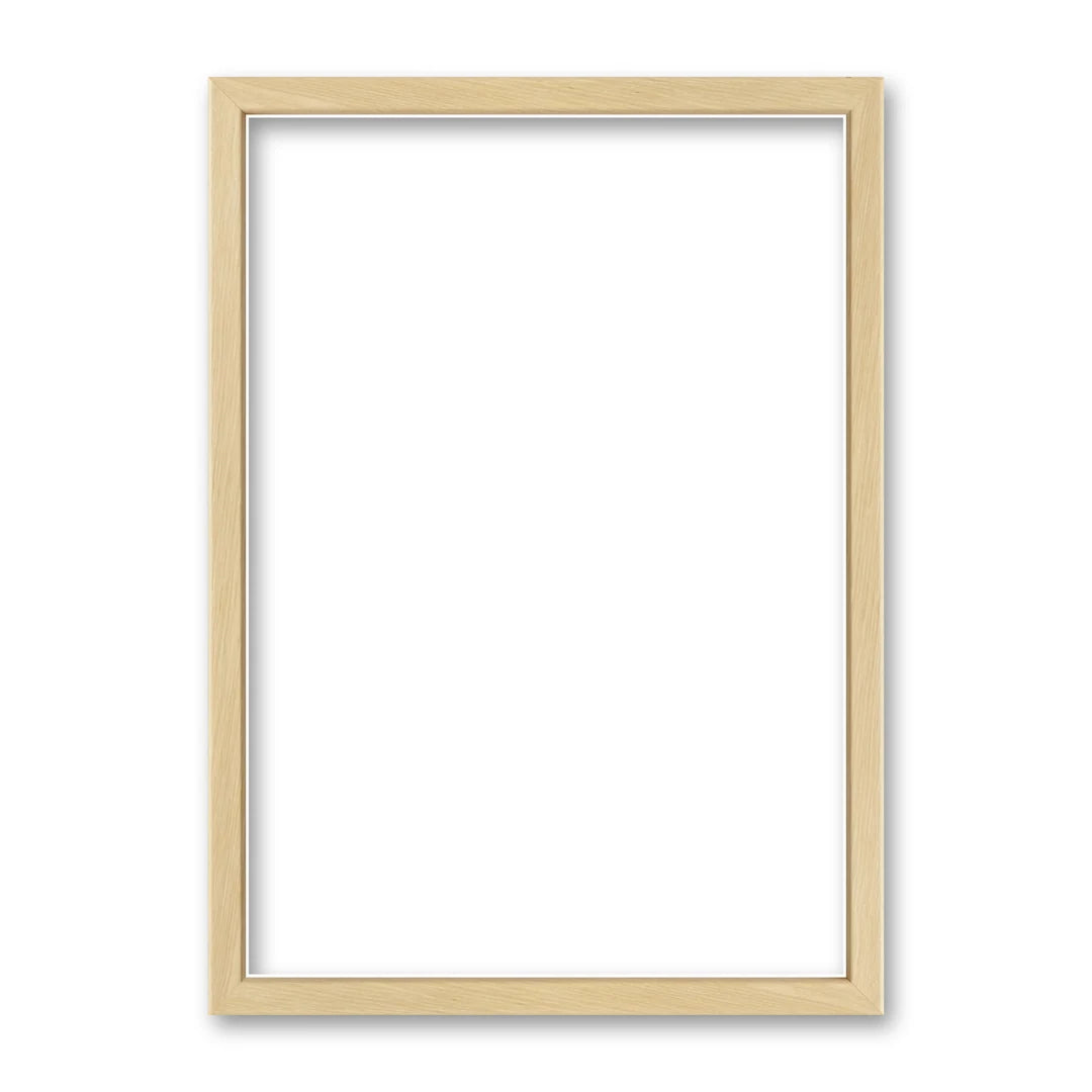 La cornice grezza 21×30 cm su fondo bianco