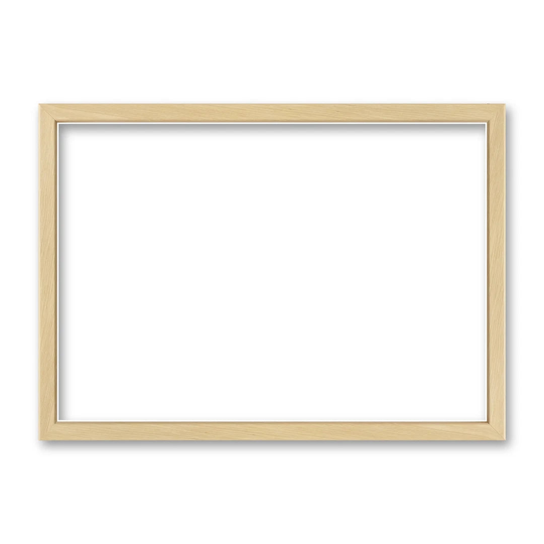 La cornice grezza 21×30 cm di traverso su fondo bianco