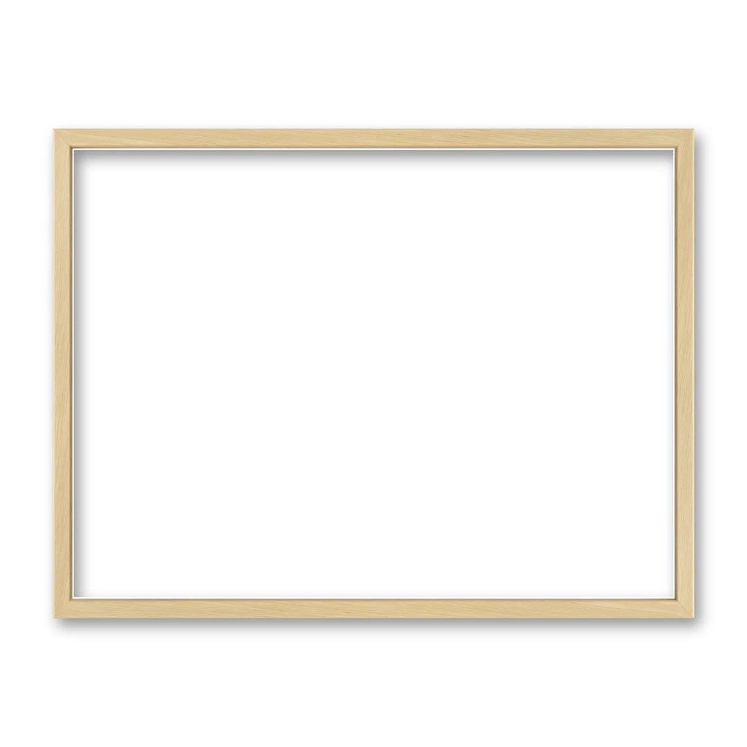 La cornice grezza 30×40 cm di traverso su fondo bianco