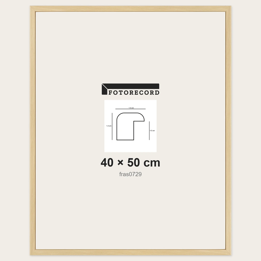 Cornici grezze fai-da-te 40x50 cm — Profilo sagomato 14x14 mm