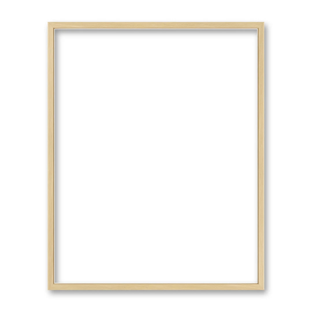 La cornice grezza 40×50 cm su fondo bianco