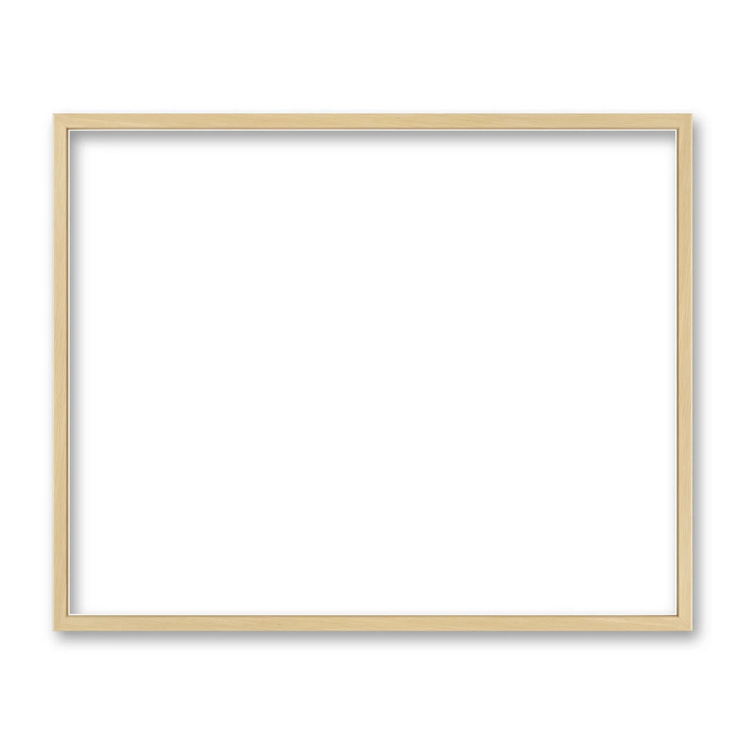 La cornice grezza 40×50 cm di traverso su fondo bianco