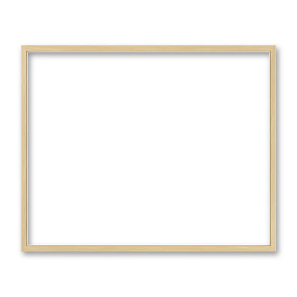 La cornice grezza 40×50 cm di traverso su fondo bianco