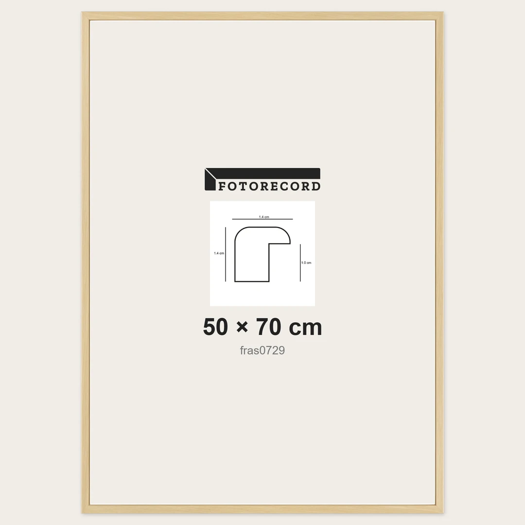 Cornici grezze fai-da-te 50x70 cm — Profilo sagomato 14x14 mm