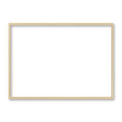 La cornice grezza 50×70 cm di traverso su fondo bianco