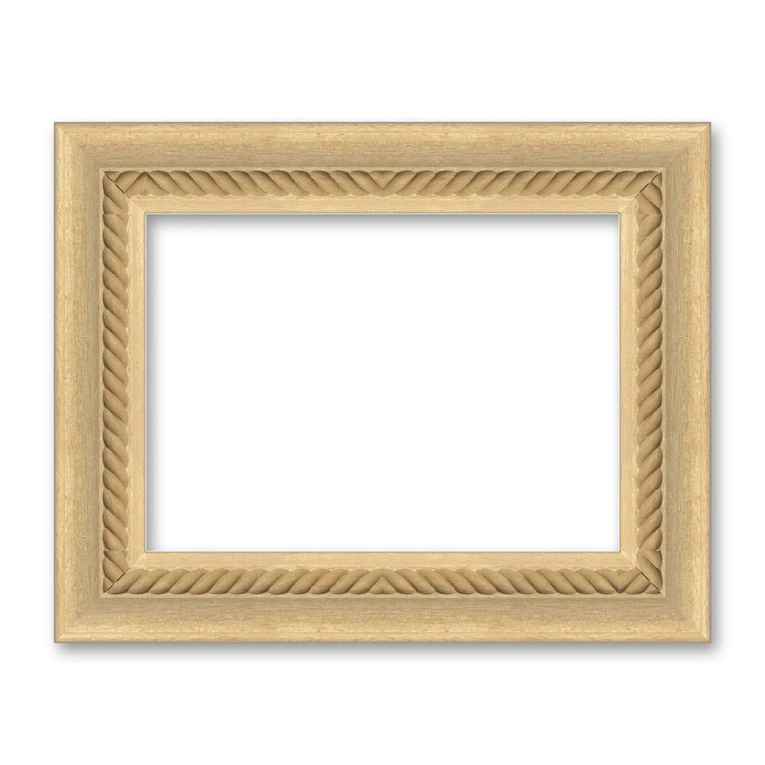 La cornice grezza 13×18 cm di traverso su fondo bianco