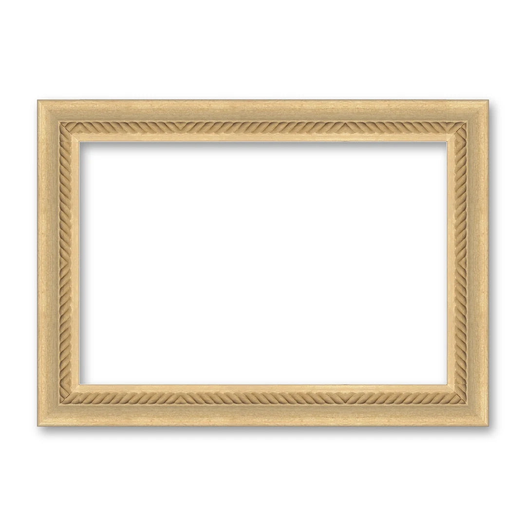 La cornice grezza 20×30 cm di traverso su fondo bianco