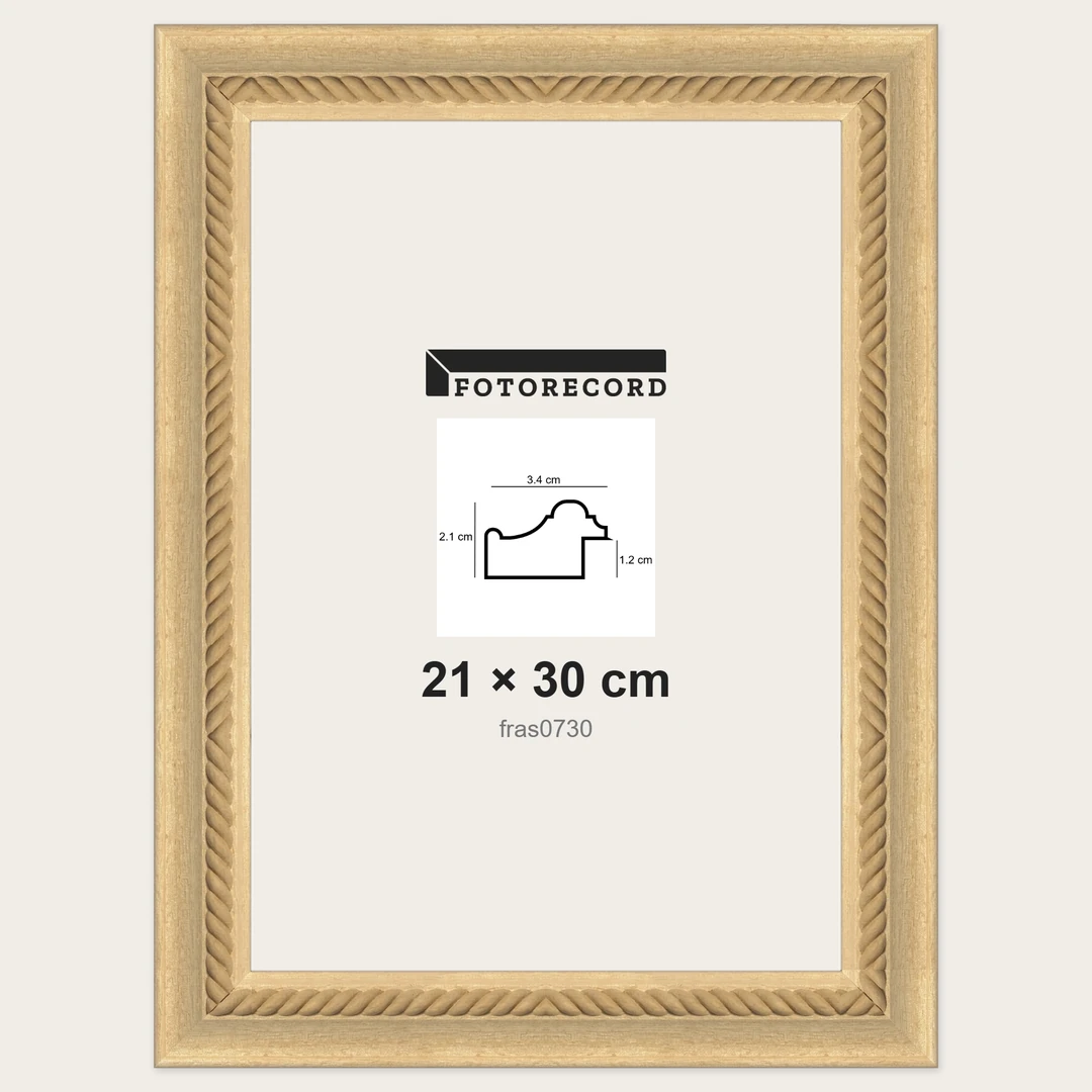 Cornici grezze fai-da-te 21x30 cm — Profilo pastellato 34x21 mm