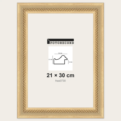 Cornici grezze fai-da-te 21x30 cm — Profilo pastellato 34x21 mm