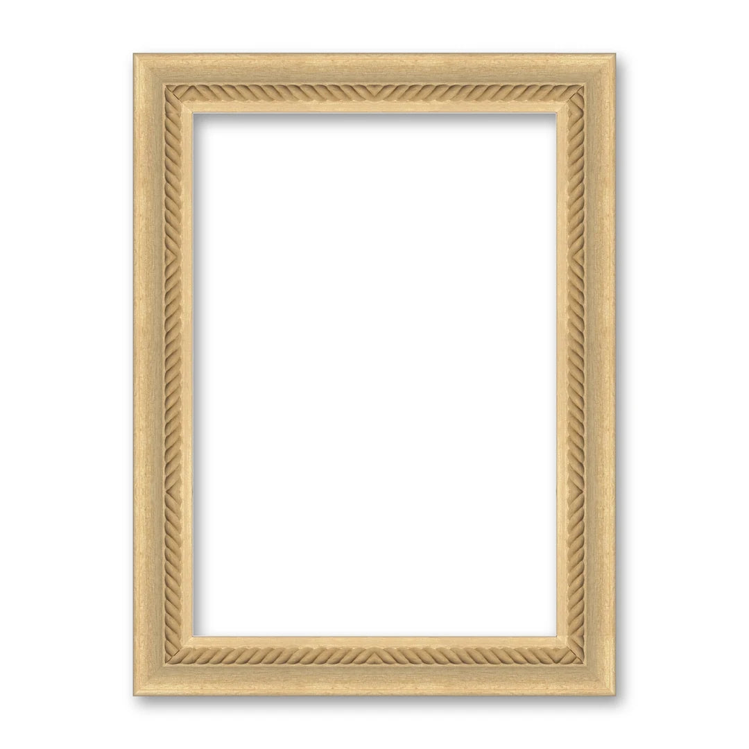 La cornice grezza 21×30 cm su fondo bianco