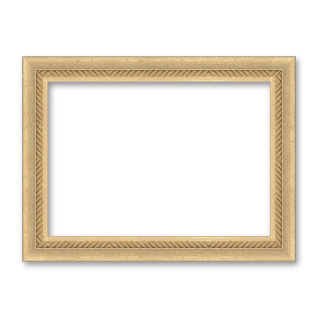 La cornice grezza 21×30 cm di traverso su fondo bianco