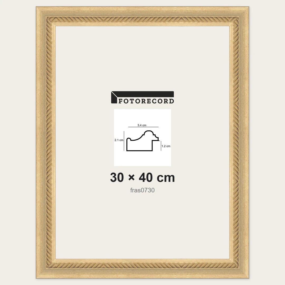 Cornici grezze fai-da-te 30x40 cm — Profilo pastellato 34x21 mm
