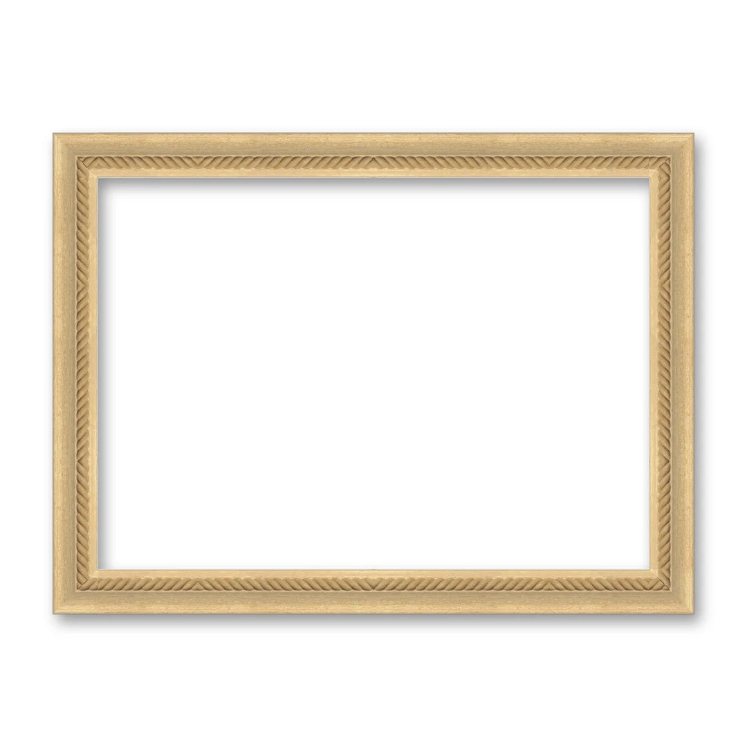 La cornice grezza 30×42 cm di traverso su fondo bianco