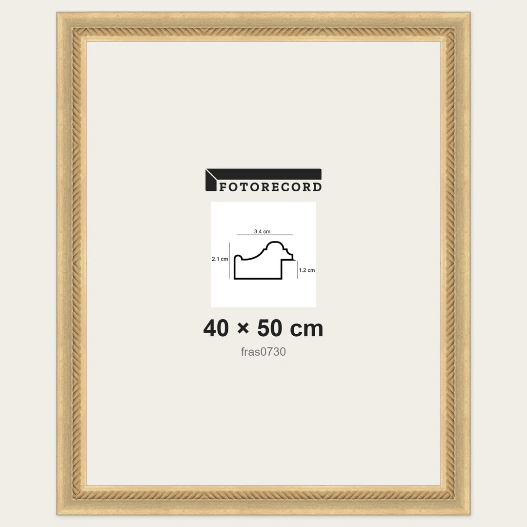 Cornici grezze fai-da-te 40x50 cm — Profilo pastellato 34x21 mm