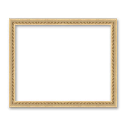 La cornice grezza 40×50 cm di traverso su fondo bianco