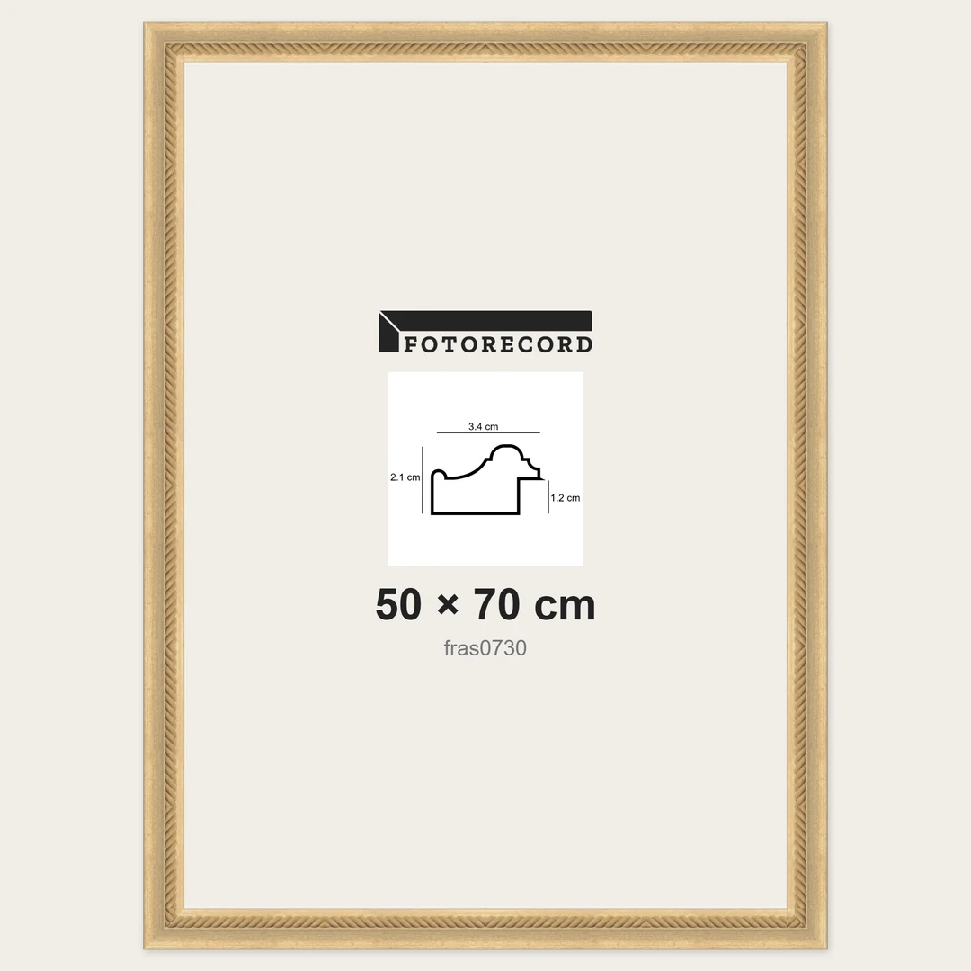 Cornici grezze fai-da-te 50x70 cm — Profilo pastellato 34x21 mm