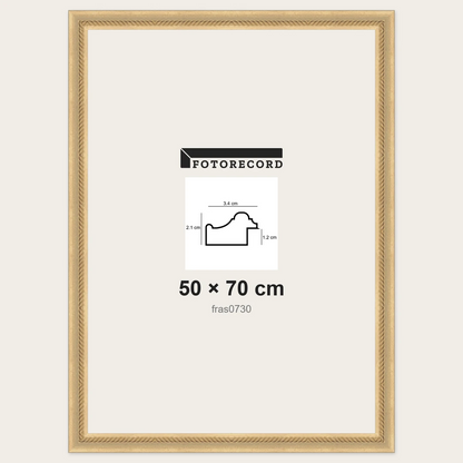 Cornici grezze fai-da-te 50x70 cm — Profilo pastellato 34x21 mm