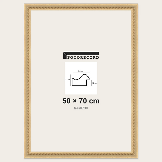 Cornici grezze fai-da-te 50x70 cm — Profilo pastellato 34x21 mm