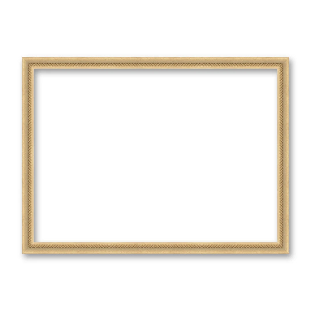 La cornice grezza 50×70 cm di traverso su fondo bianco