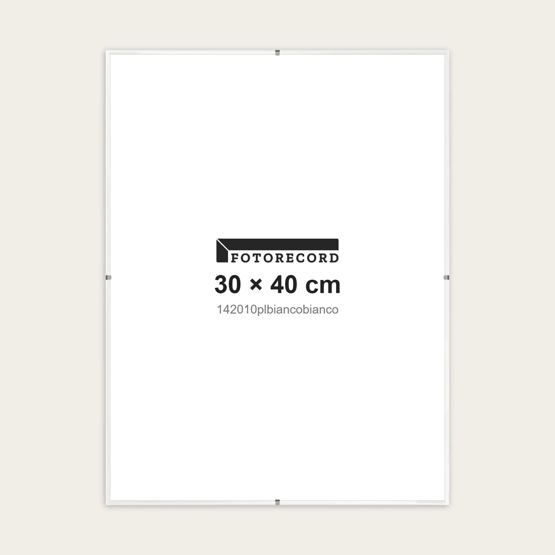Kit Montatura a Giorno 30x40 cm — Bianco Lucido | 142010plbiancobianco