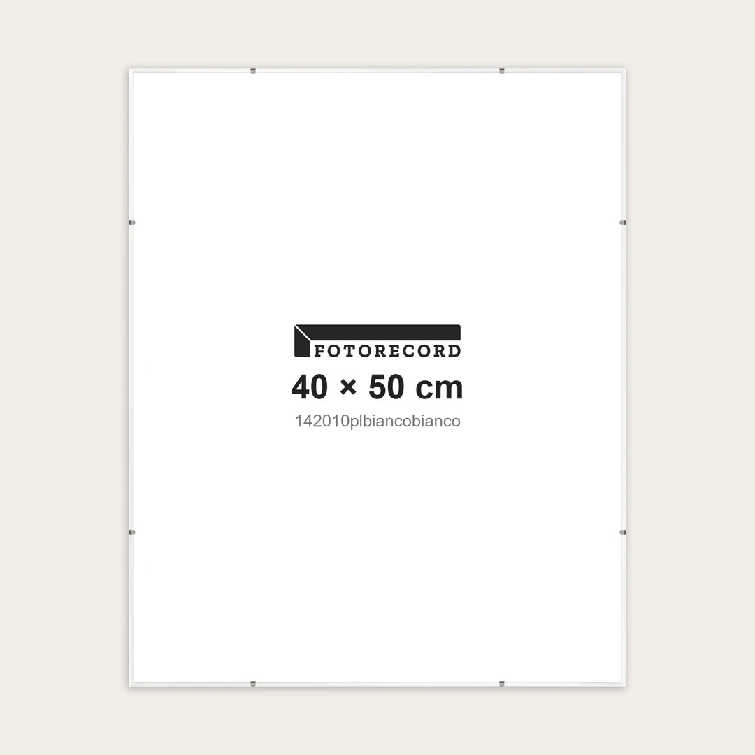 Kit Montatura a Giorno 40x50 cm — Bianco Lucido | 142010plbiancobianco