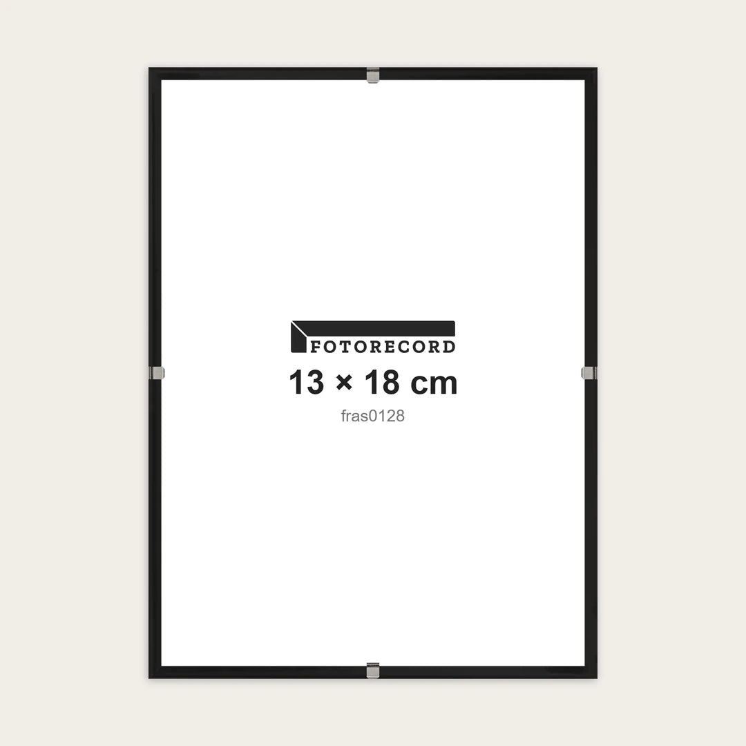 Kit Montatura a Giorno 13x18 cm — Nero Lucido | fras0128