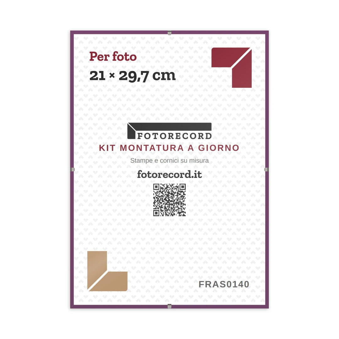 Kit Montatura a Giorno A4 21x29,7 cm — Viola Opaco