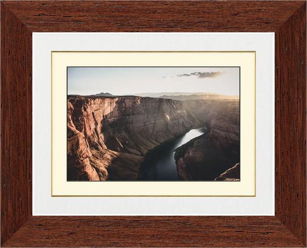 Grand Canyon — Luce del Tramonto — Opera incorniciata 30×20 cm · cornice marrone noce | Filippo Mondello